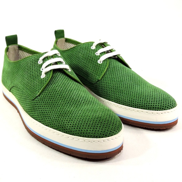 GOODMAN ?? MEN\'S SOFT GREEN SUEDE COMFORT SUMMER OXFORD SHOES main image 4